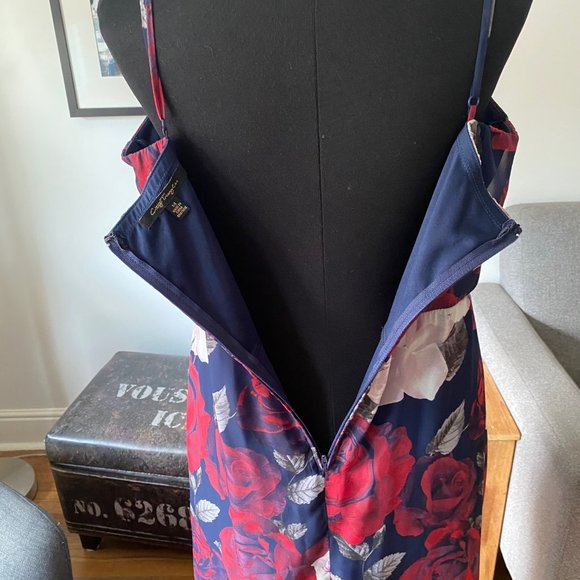 David’s Bridal Wedding Guest Dress City Triangles floral, High low, stra… - Picture 8 of 8